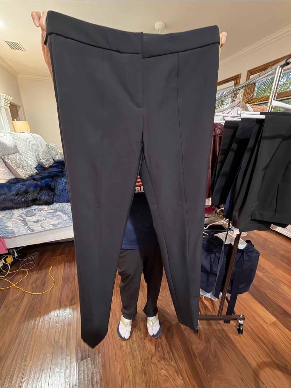 Amanda & Chelsea Black Straight-Leg Dress Pants